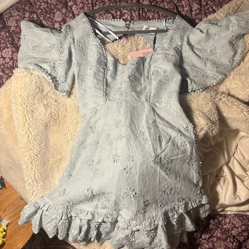 Hello Molly Light Blue Floral Dress